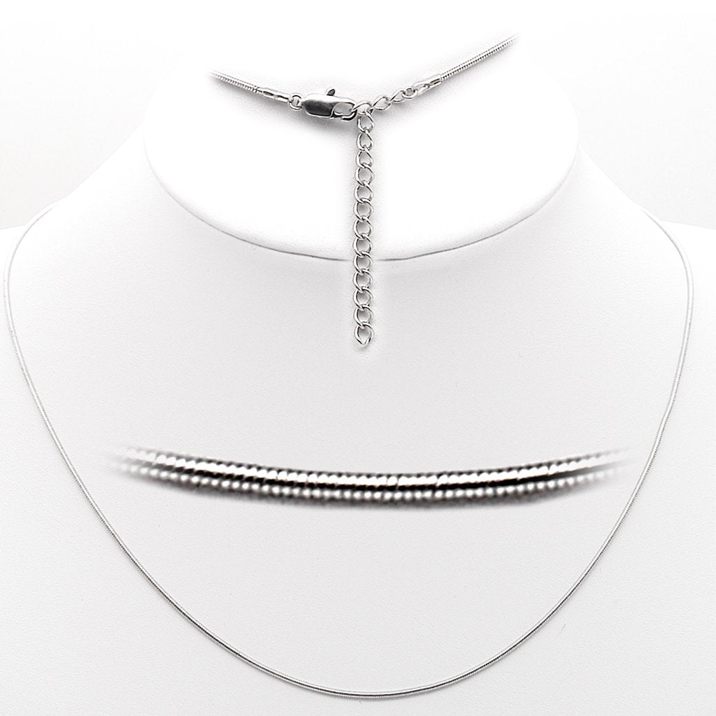 JCE325 Rhodium Brass Chain with No Stone