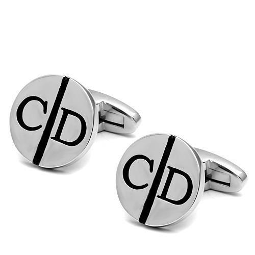 JCE2556 Rhodium Brass Cufflink with No Stone