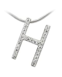 JCEA259 High-Polished 925 Sterling Silver Pendant with AAA Grade CZ  in Clear-Default Title