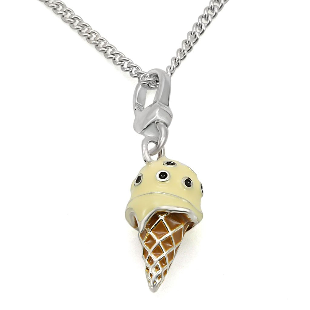 JCES431 Silver 925 Sterling Silver Chain Pendant with No Stone