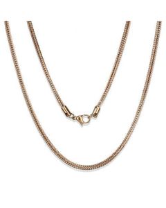 JCE2430R IP Rose Gold(Ion Plating) Stainless Steel Chain with No Stone