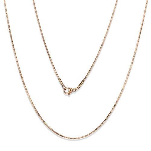 JCE2437R IP Rose Gold(Ion Plating) Stainless Steel Chain with No Stone