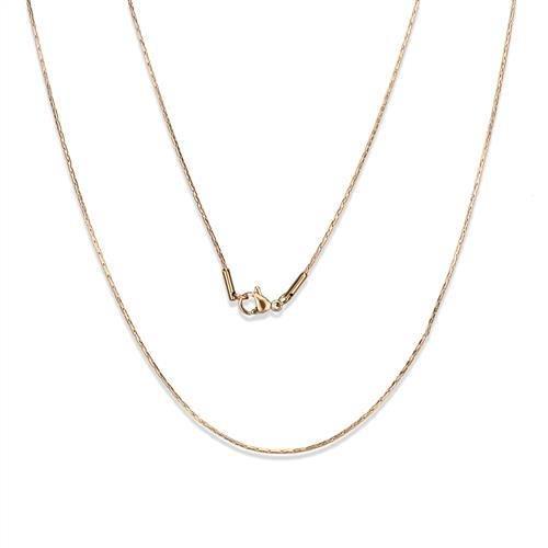 JCE2439R IP Rose Gold(Ion Plating) Stainless Steel Chain with No Stone