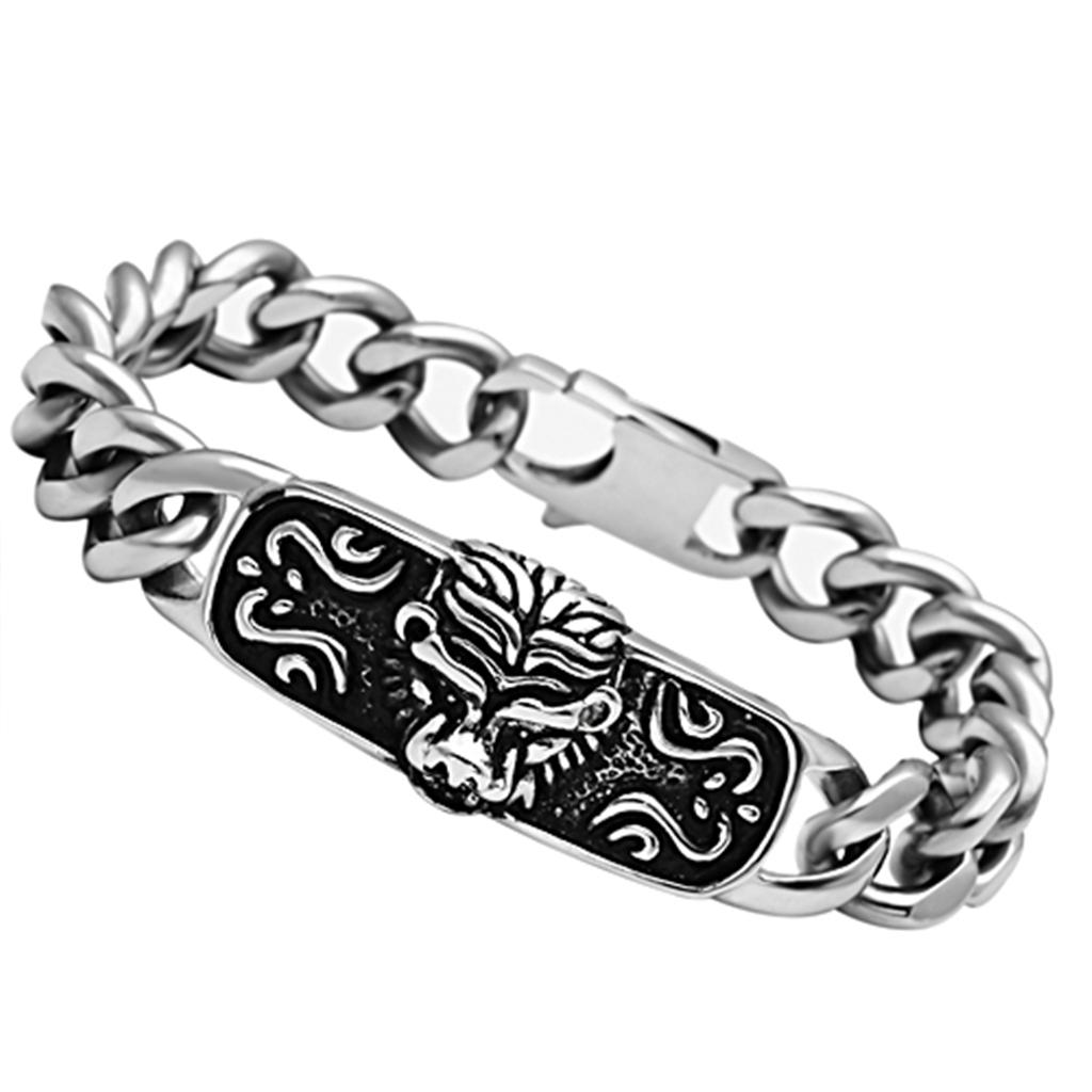 JCE436 High polished (no plating) Stainless Steel Bracelet with No Stone