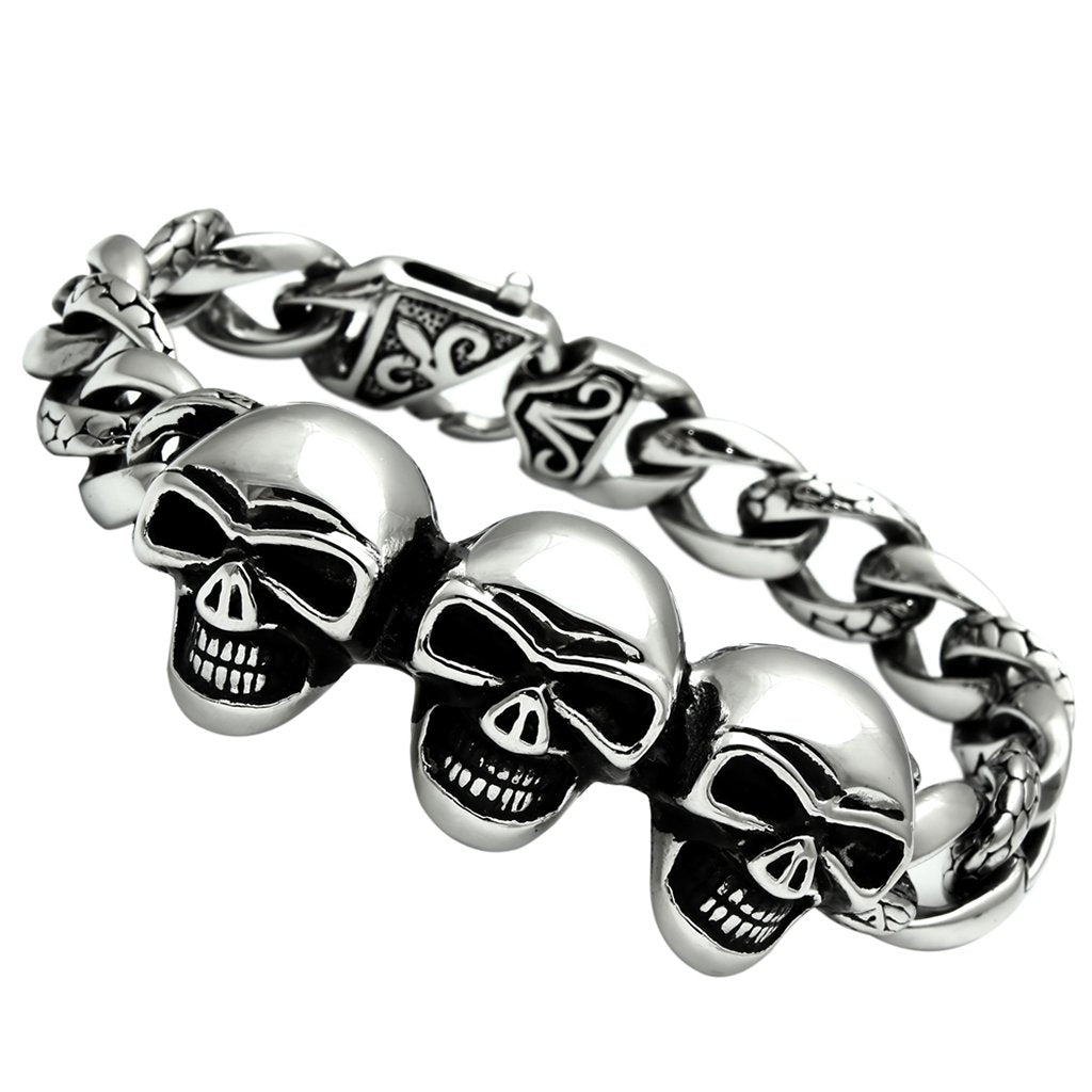 JCE440 High polished (no plating) Stainless Steel Bracelet with No Stone