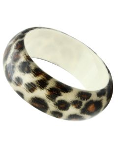 JCE033 Resin Bangle with Synthetic Synthetic Stone in Animal pattern
