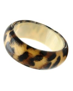 JCE034 Resin Bangle with Synthetic Synthetic Stone in Animal pattern